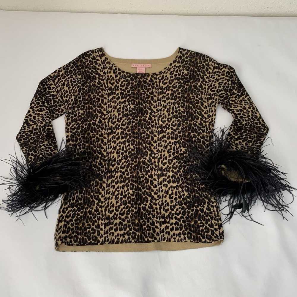 VTG Tina Hagen Silk Top Women S Animal Print Neut… - image 1