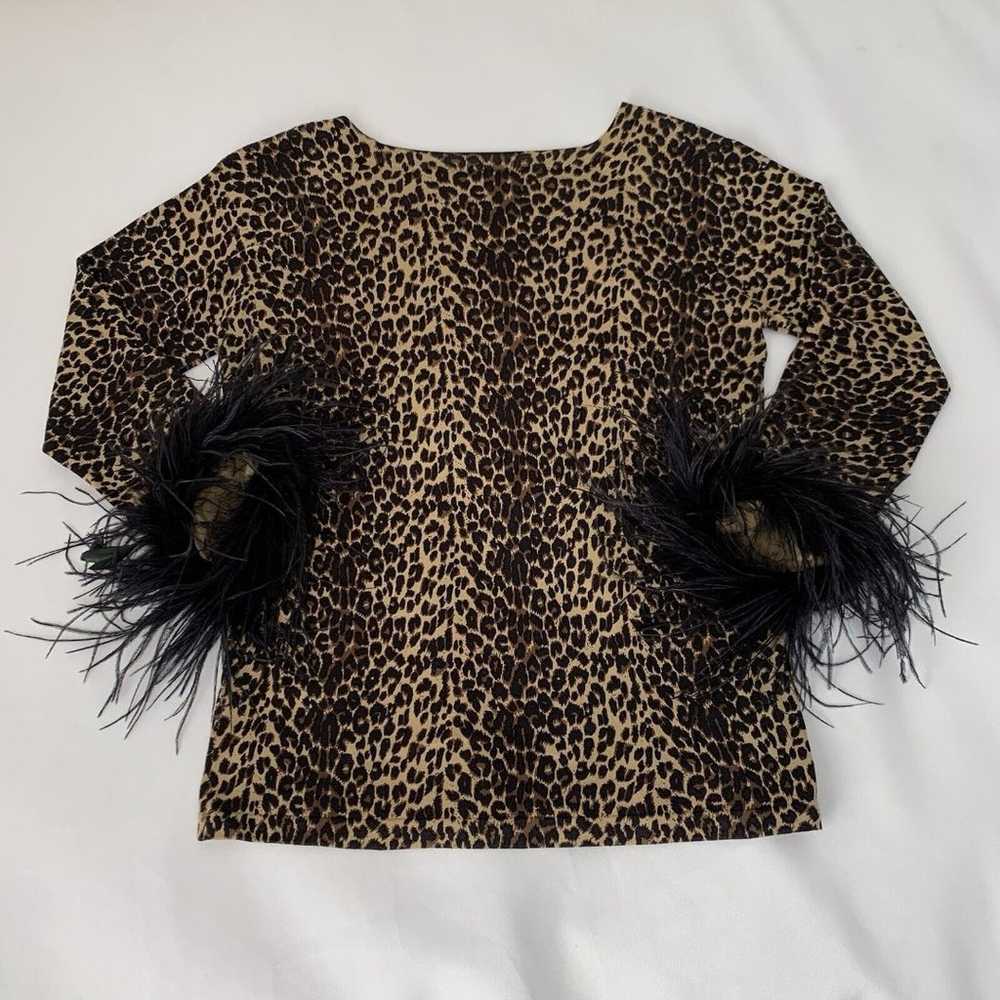 VTG Tina Hagen Silk Top Women S Animal Print Neut… - image 2