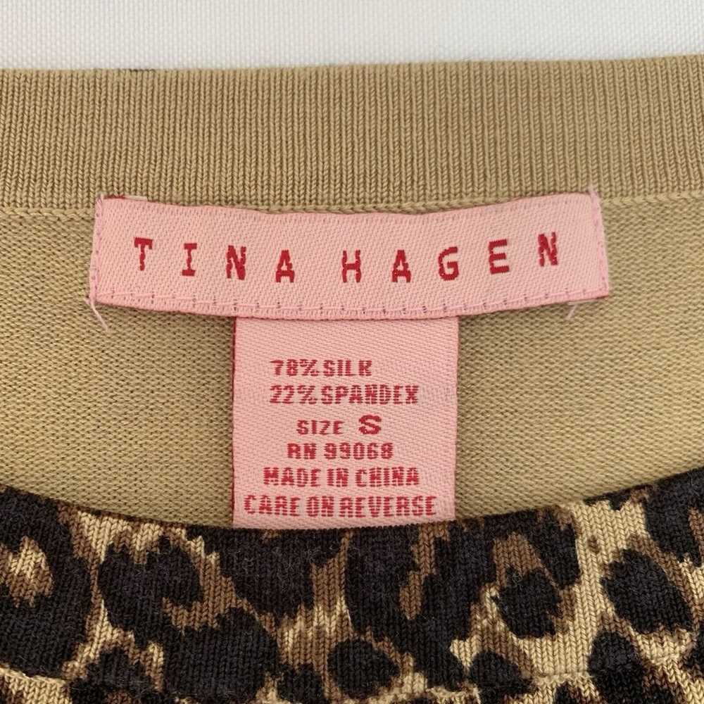 VTG Tina Hagen Silk Top Women S Animal Print Neut… - image 5