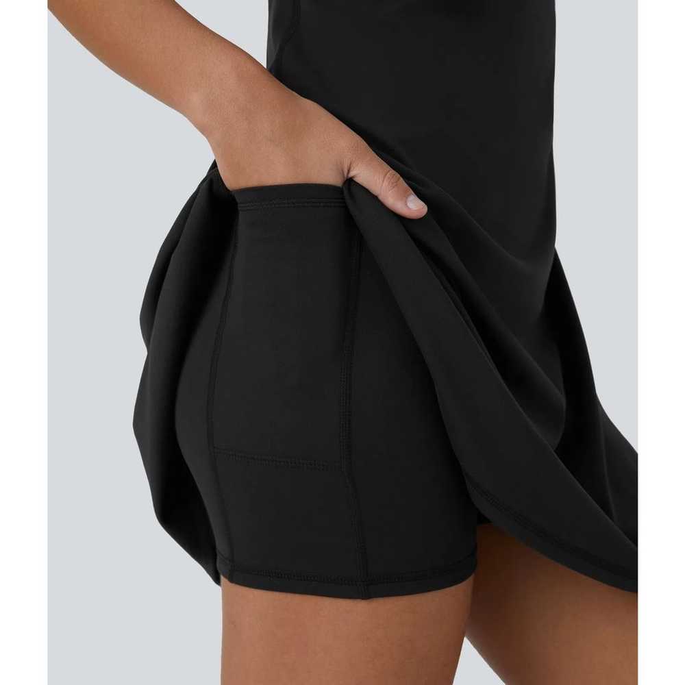 Halara Black Crossback Softlyzero Plush Backless … - image 3