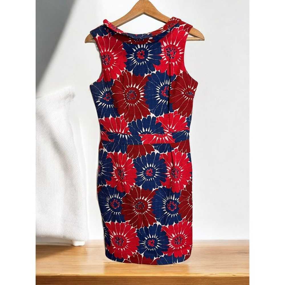 Boden Textured Floral Sheath Martha Dress size 6R… - image 1