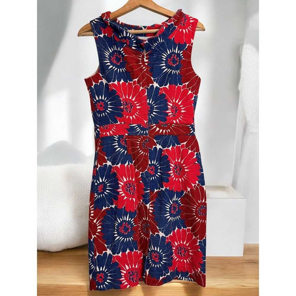 Boden Textured Floral Sheath Martha Dress size 6R… - image 9