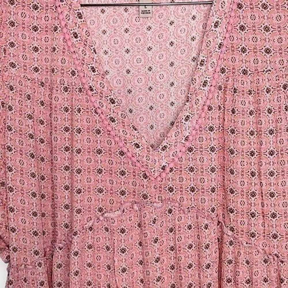 Knox Rose Womens Dress Sz Large Pink 1/2 Sleeves … - image 6