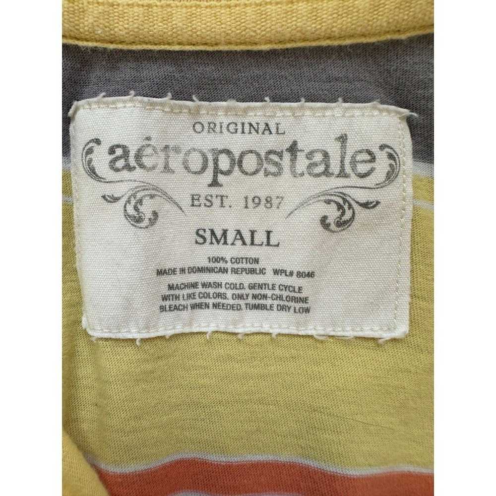 Vintage Y2k Aeropostale Yellow Gray Orange Stripe… - image 3