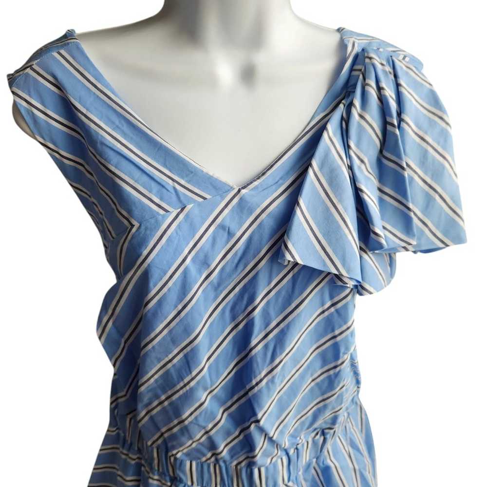 Lane Bryant Blue Striped Sleeveless Below The Kne… - image 2