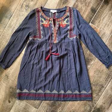 Anthropologie THML Boho Embroidered Shift Dress, N