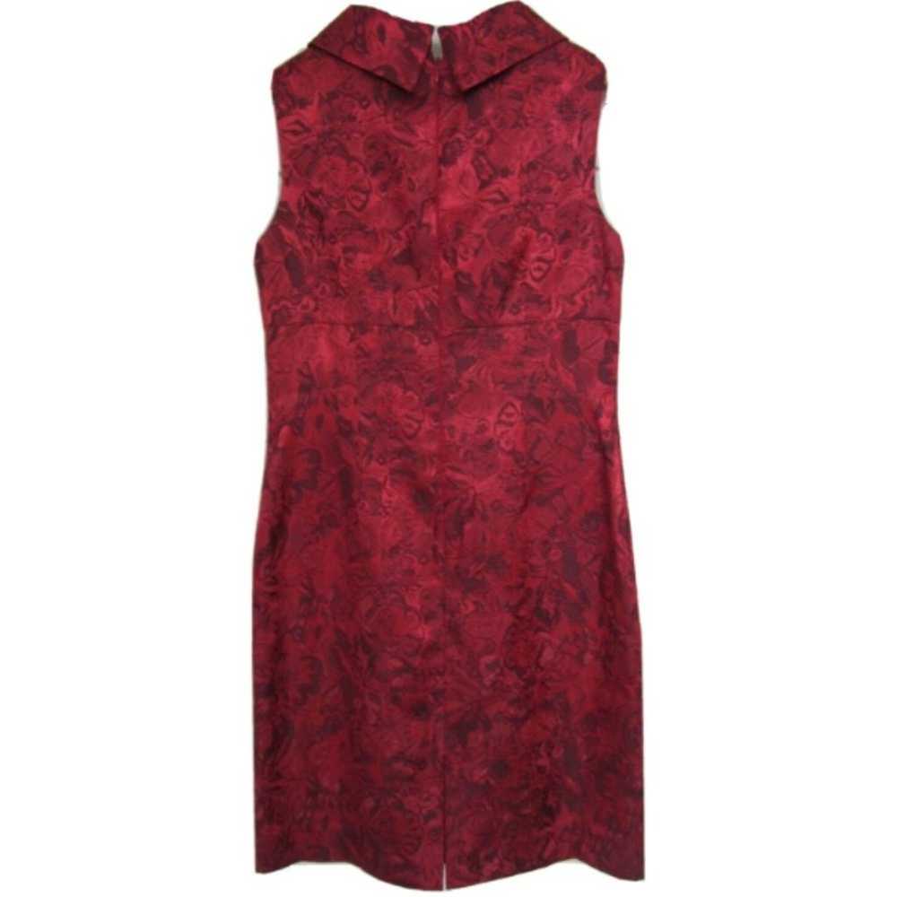 Chelsea Rose Size 6 Red Brocade Sleeveless Sheath… - image 2