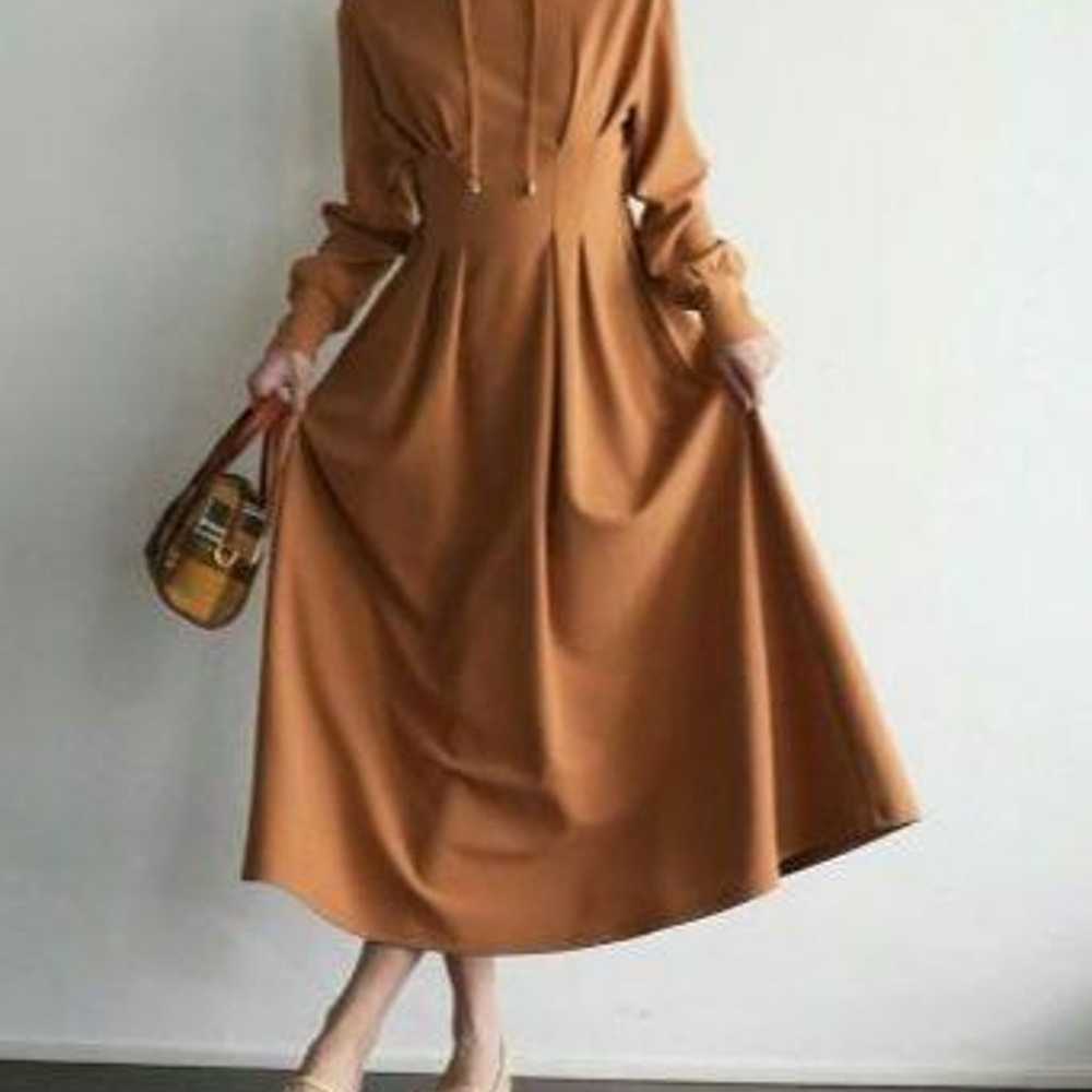 Brown Long Sleeve Dress (Hoodie Type) - image 1