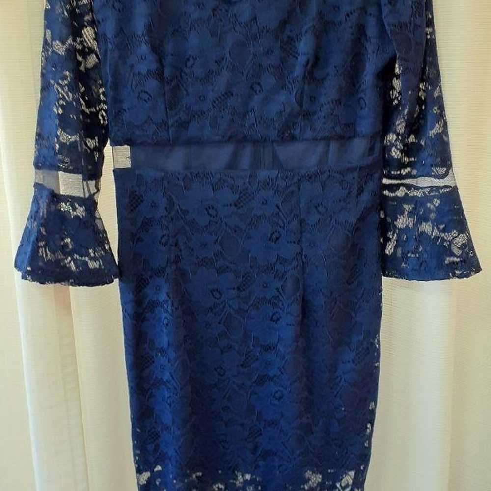 Navy Blue Lace Dress - image 1