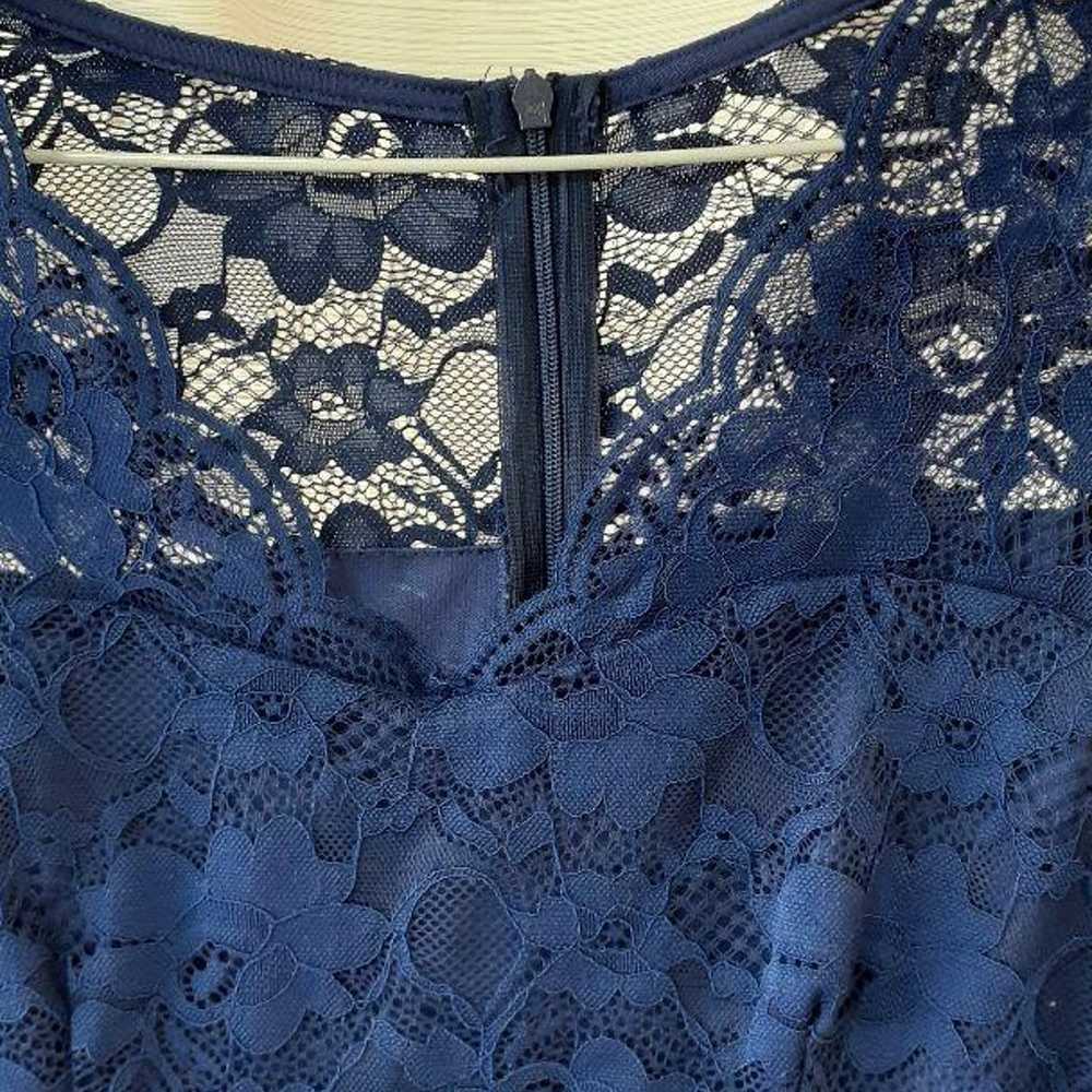 Navy Blue Lace Dress - image 3