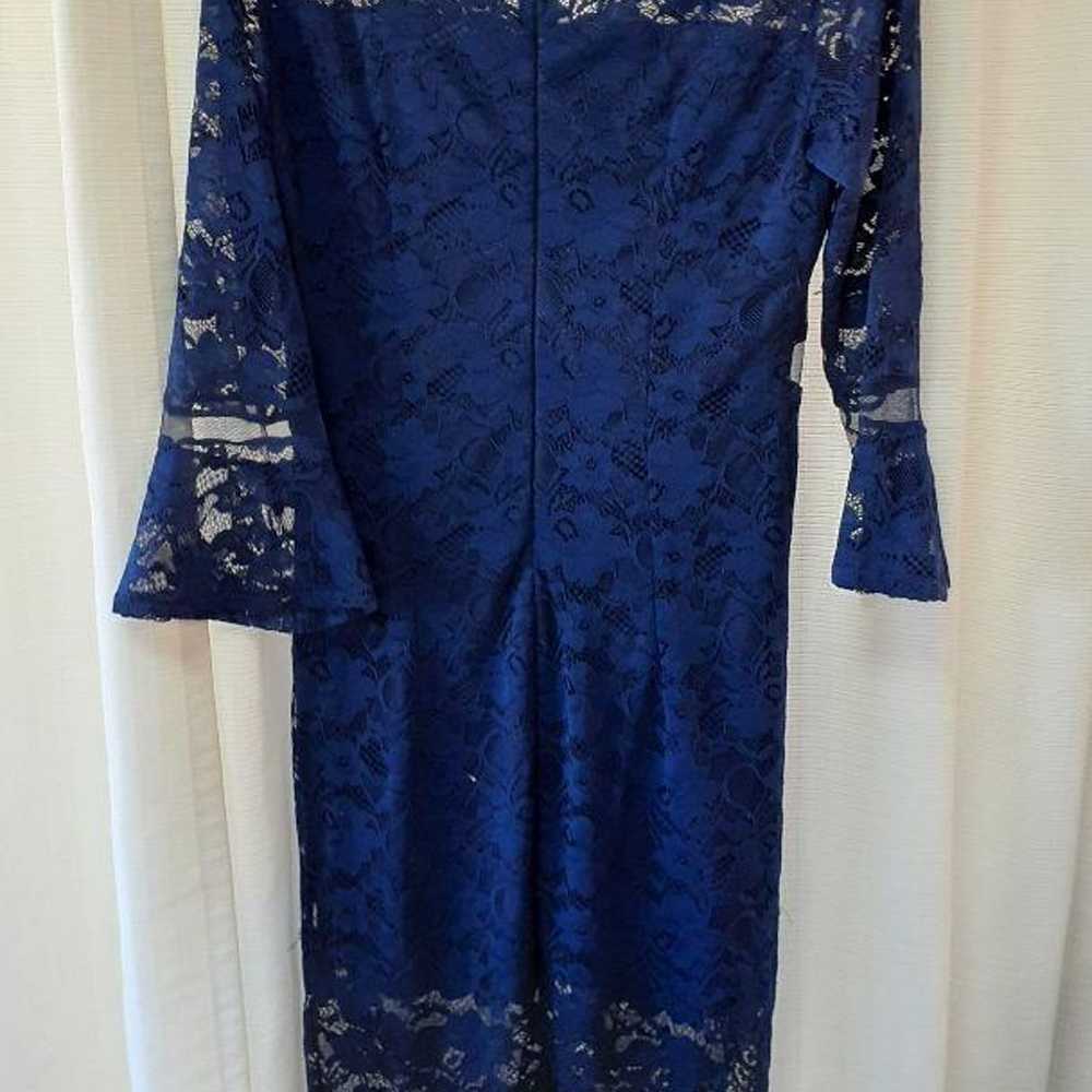 Navy Blue Lace Dress - image 5