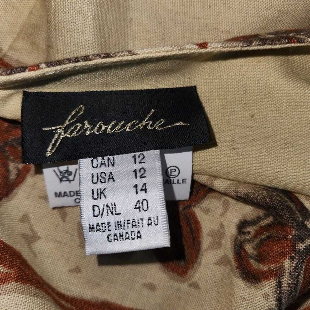 Farouche Dress Size 12 Zebra Safari Linen Blend S… - image 3