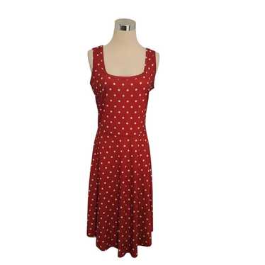 Fensace Red and White Polka Dot Fit & Flare Sleev… - image 1