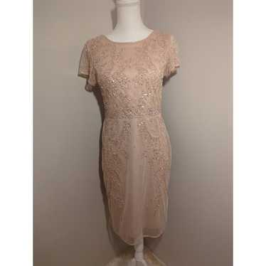 Jkara Beaded Blush Pink Sz 6 Formal Party Dress - image 1