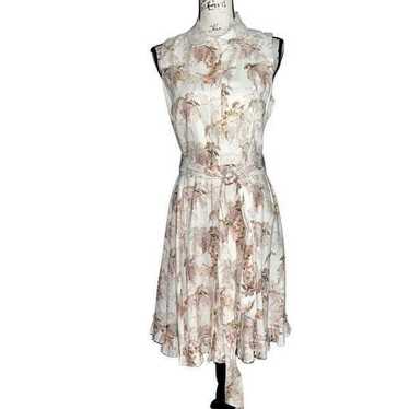 Alex Marie floral sleeveless belted dress 8