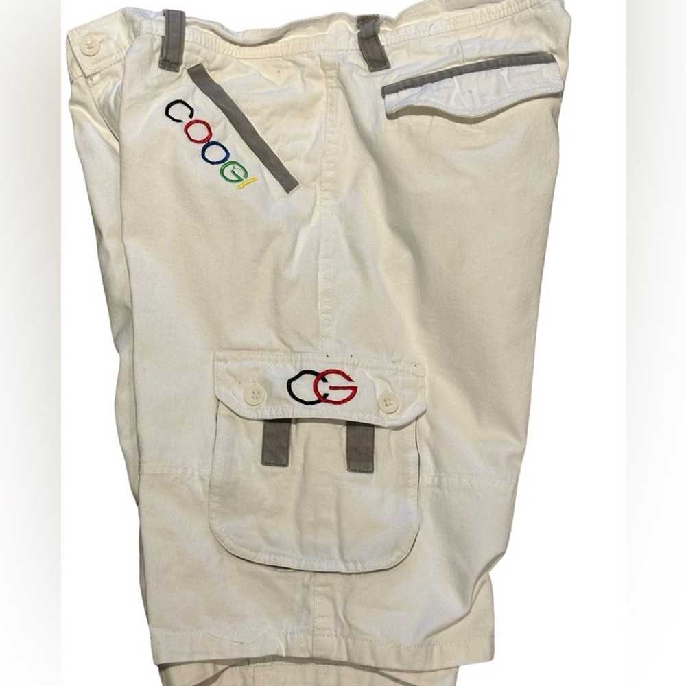 Coogi Coogi Mens Size 36 White Cargo Shorts in 10… - image 4