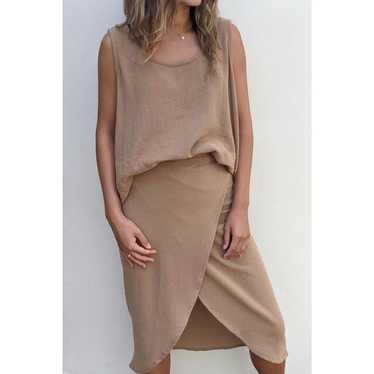 Designer Na Nin Bobbie Waffle Cotton Wrap Skirt T… - image 1