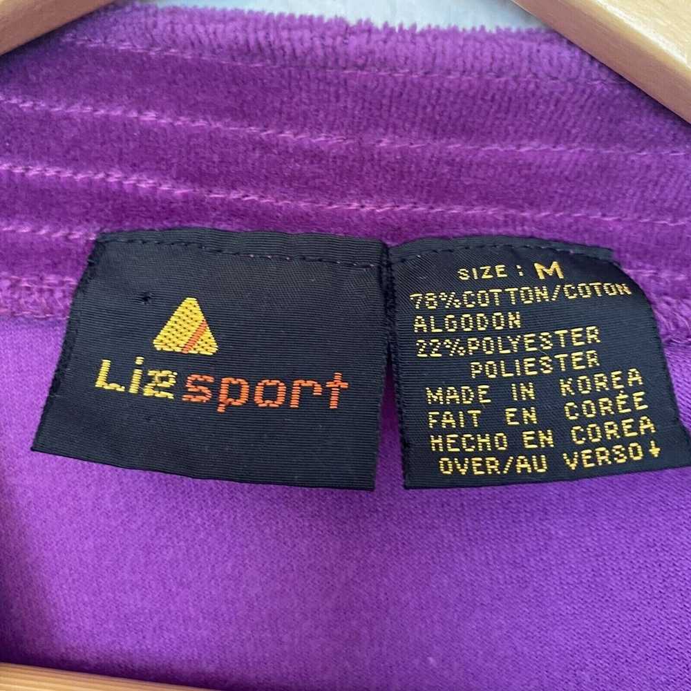 Vintage Liz Sport 90's Purple Velour 2 piece pant… - image 4