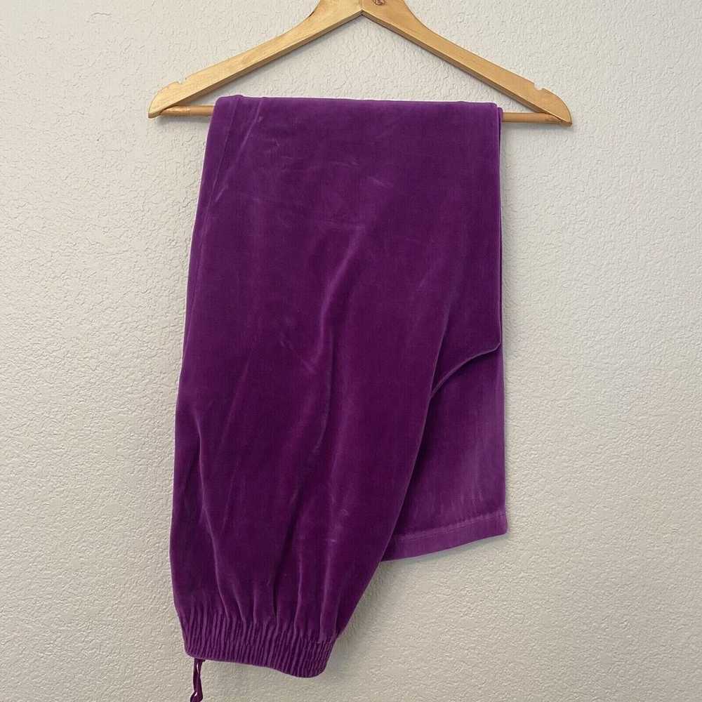 Vintage Liz Sport 90's Purple Velour 2 piece pant… - image 5