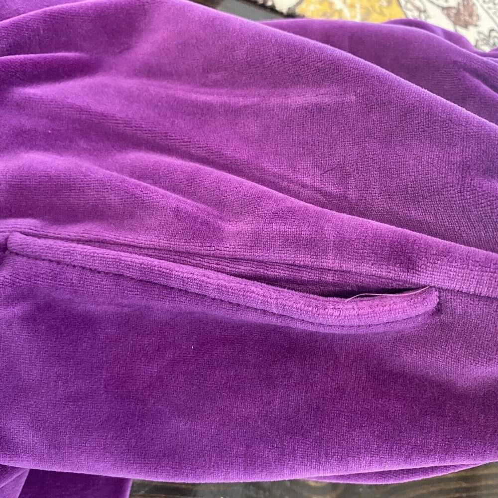 Vintage Liz Sport 90's Purple Velour 2 piece pant… - image 7