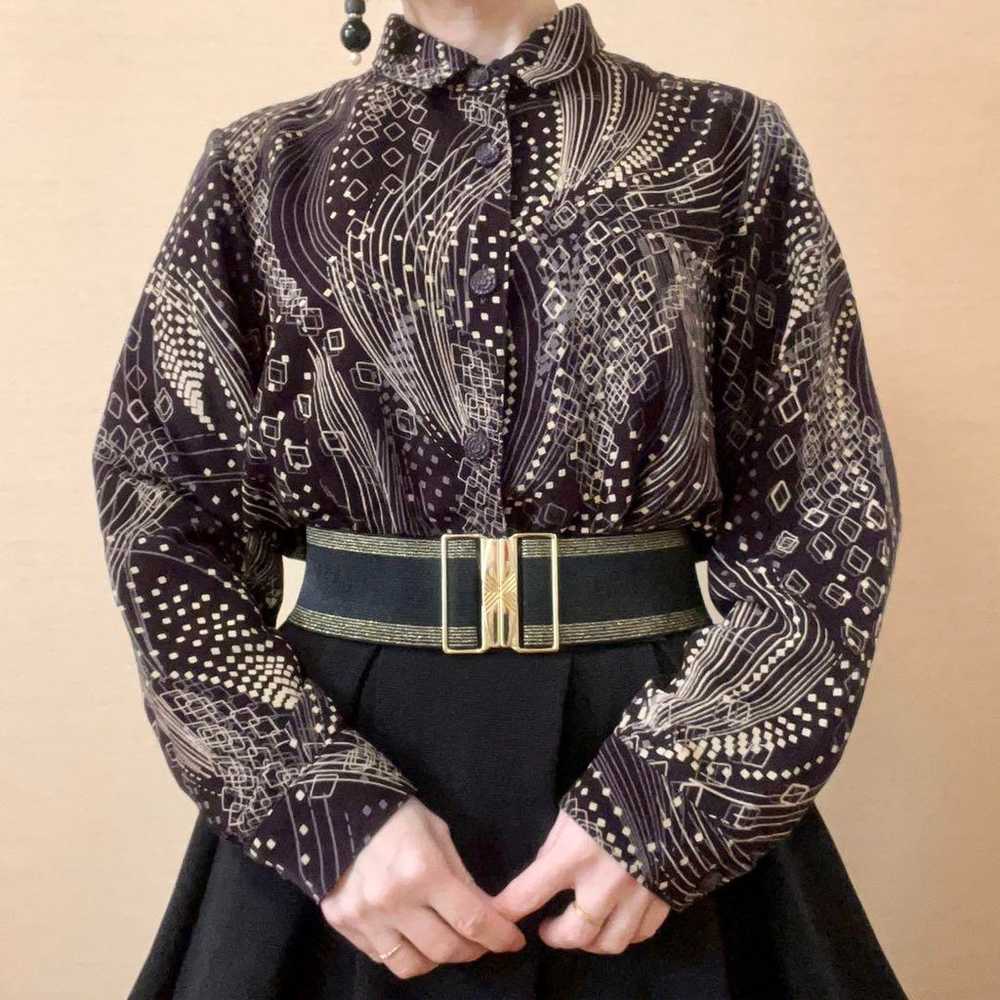 Japanese Pattern Assorted Design Shirt Blouse wit… - image 3