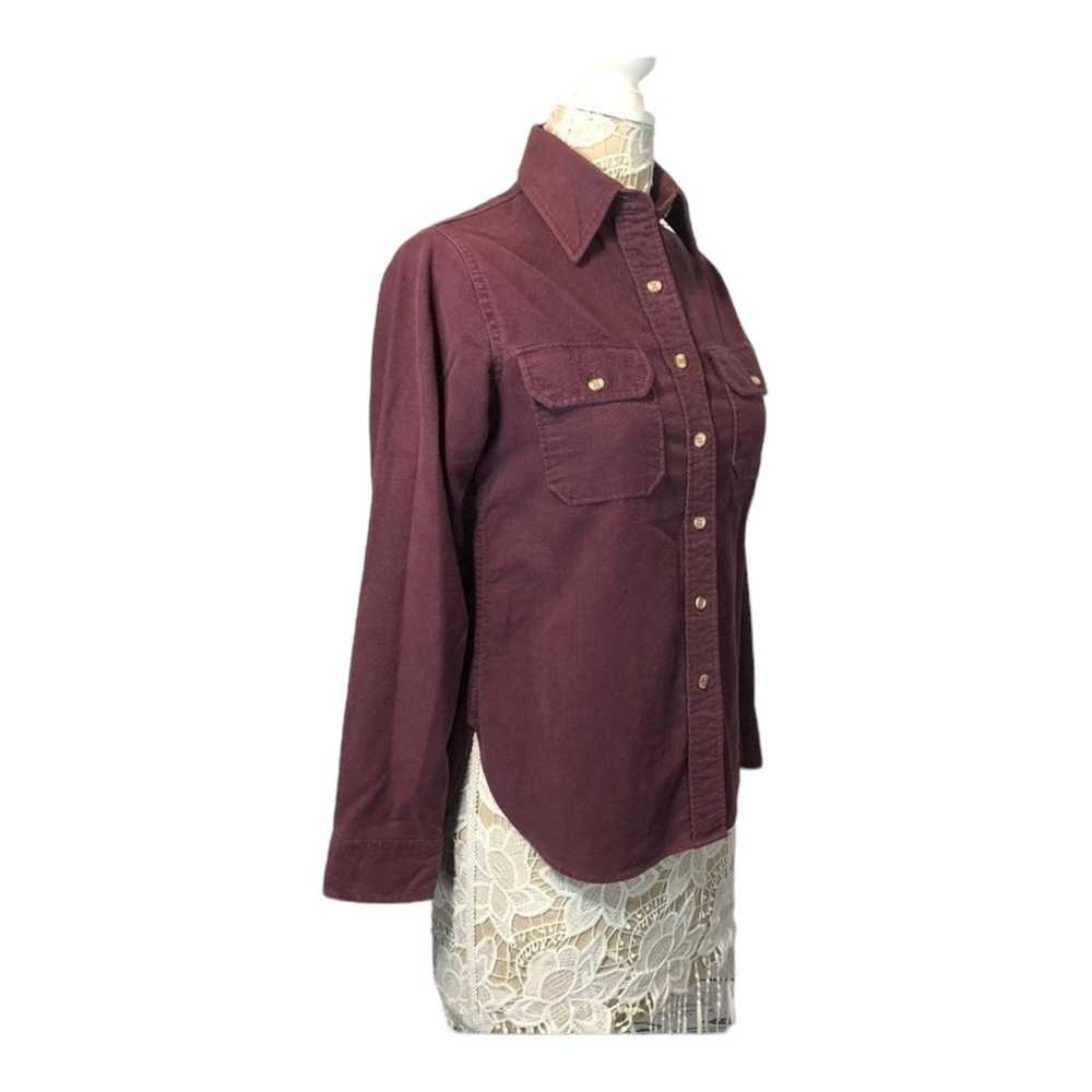 Vintage 70's Woolrich Woman Flannel shirt in plum… - image 5