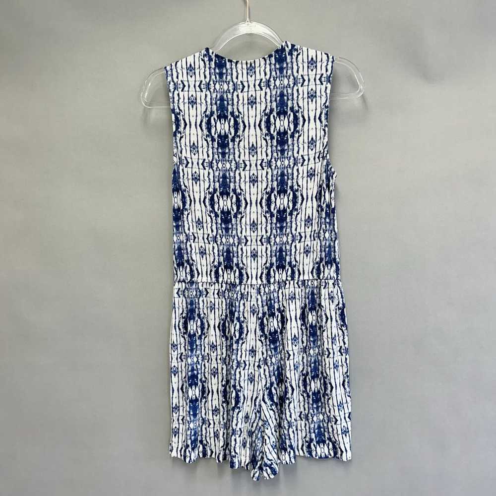 Soma jersey knit blue/white surplice sleeveless r… - image 11