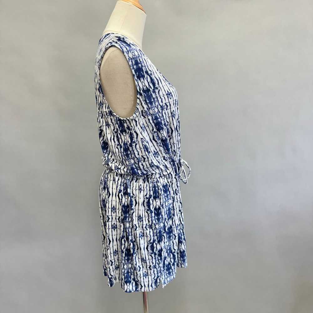 Soma jersey knit blue/white surplice sleeveless r… - image 6