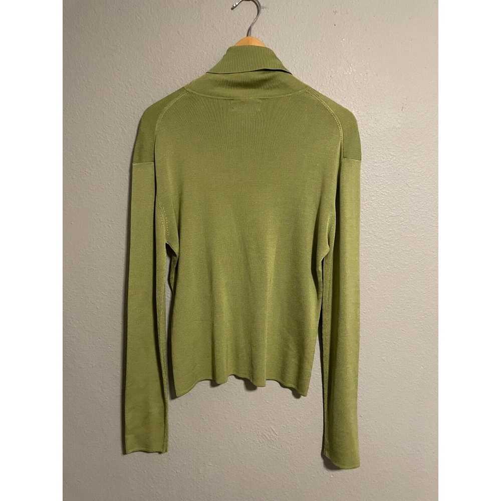 Vintage Neiman Marcus Womens Top XL Green Silk St… - image 3