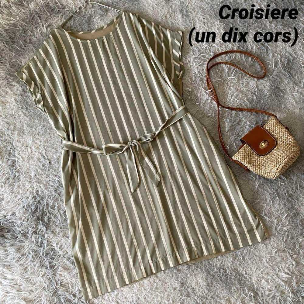 Tunic dress◆Stripes/Waist ribbon/For adult women/… - image 1