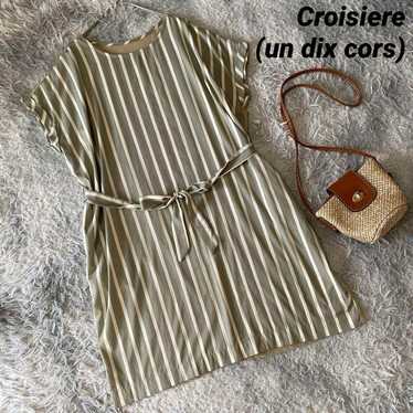 Tunic dress◆Stripes/Waist ribbon/For adult women/… - image 1