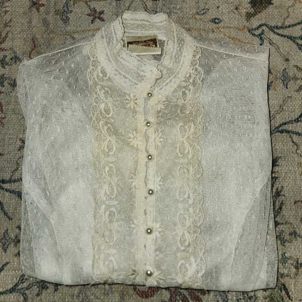 Gunne Sax lace top - image 5