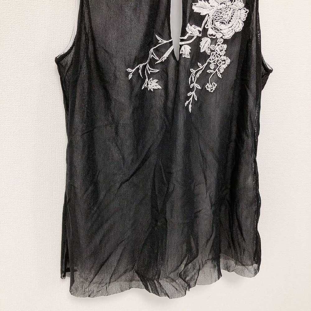 Vivienne Tam Sleeveless Shirt Embroidery Sexy Adu… - image 4