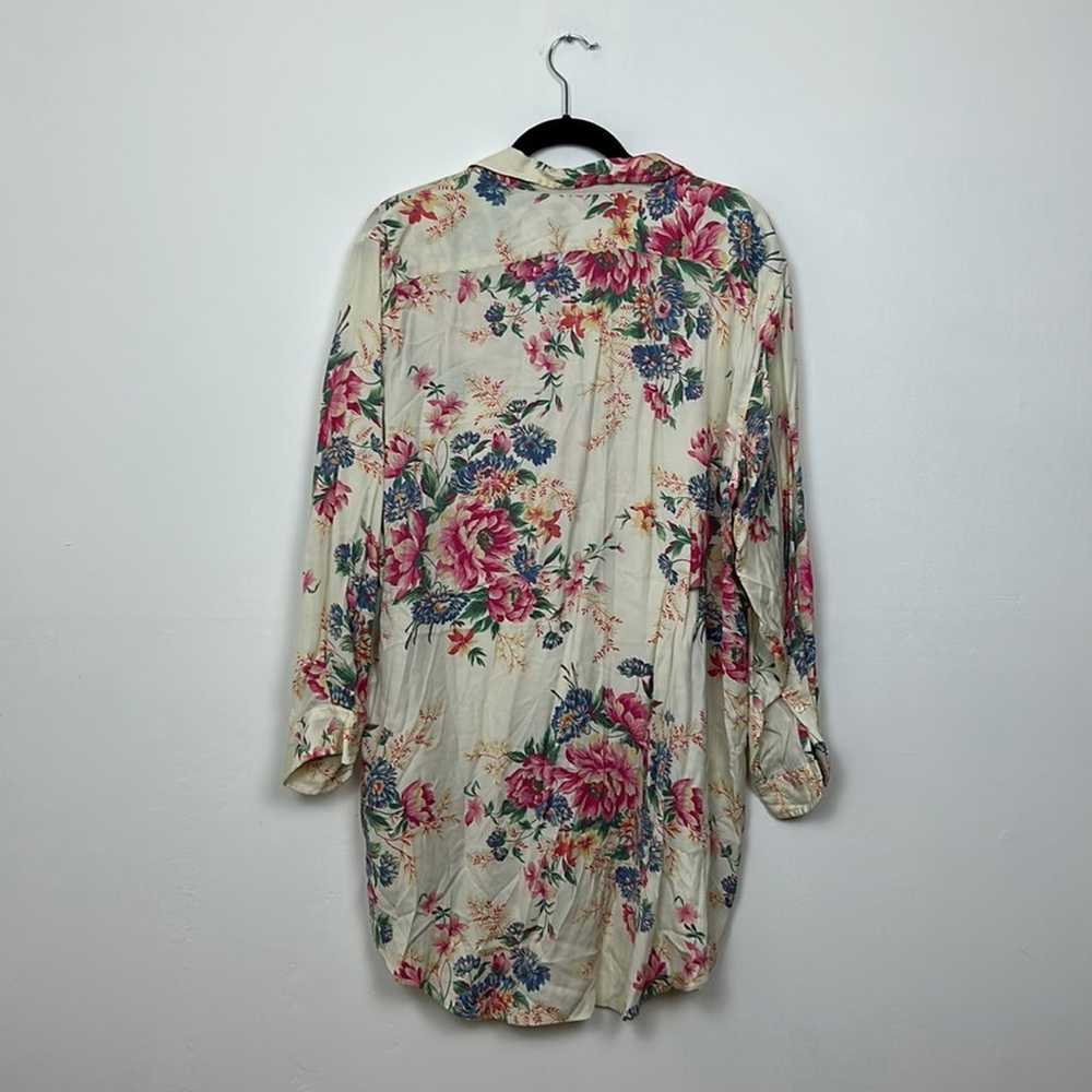 Vintage Ralph Lauren 70s/80s Satin/Silk Feel Flor… - image 2