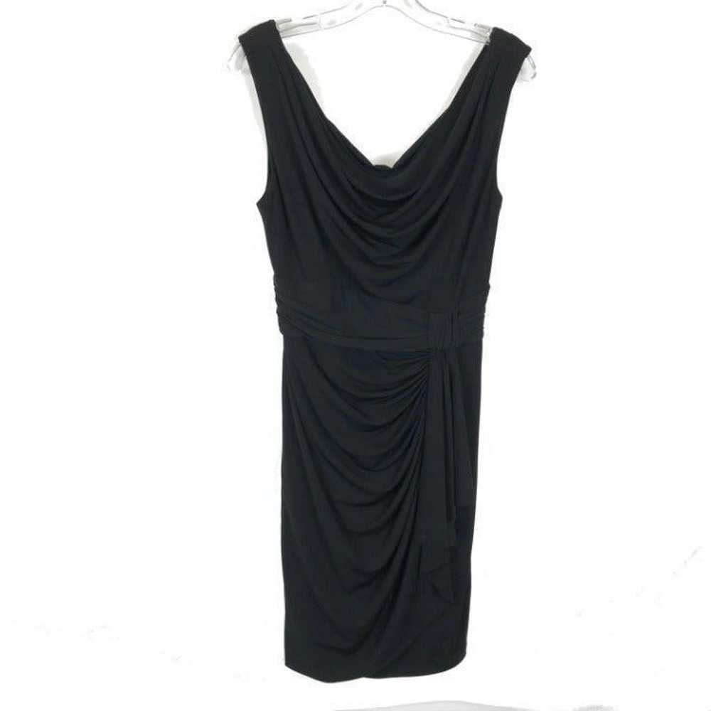 Size 8 WHBM Draped Sleeveless LBD Dress - image 1