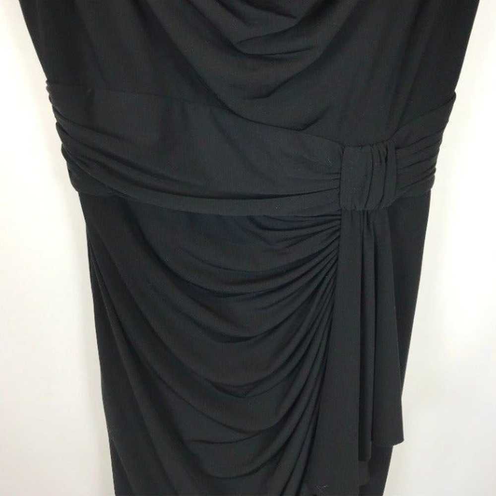 Size 8 WHBM Draped Sleeveless LBD Dress - image 3