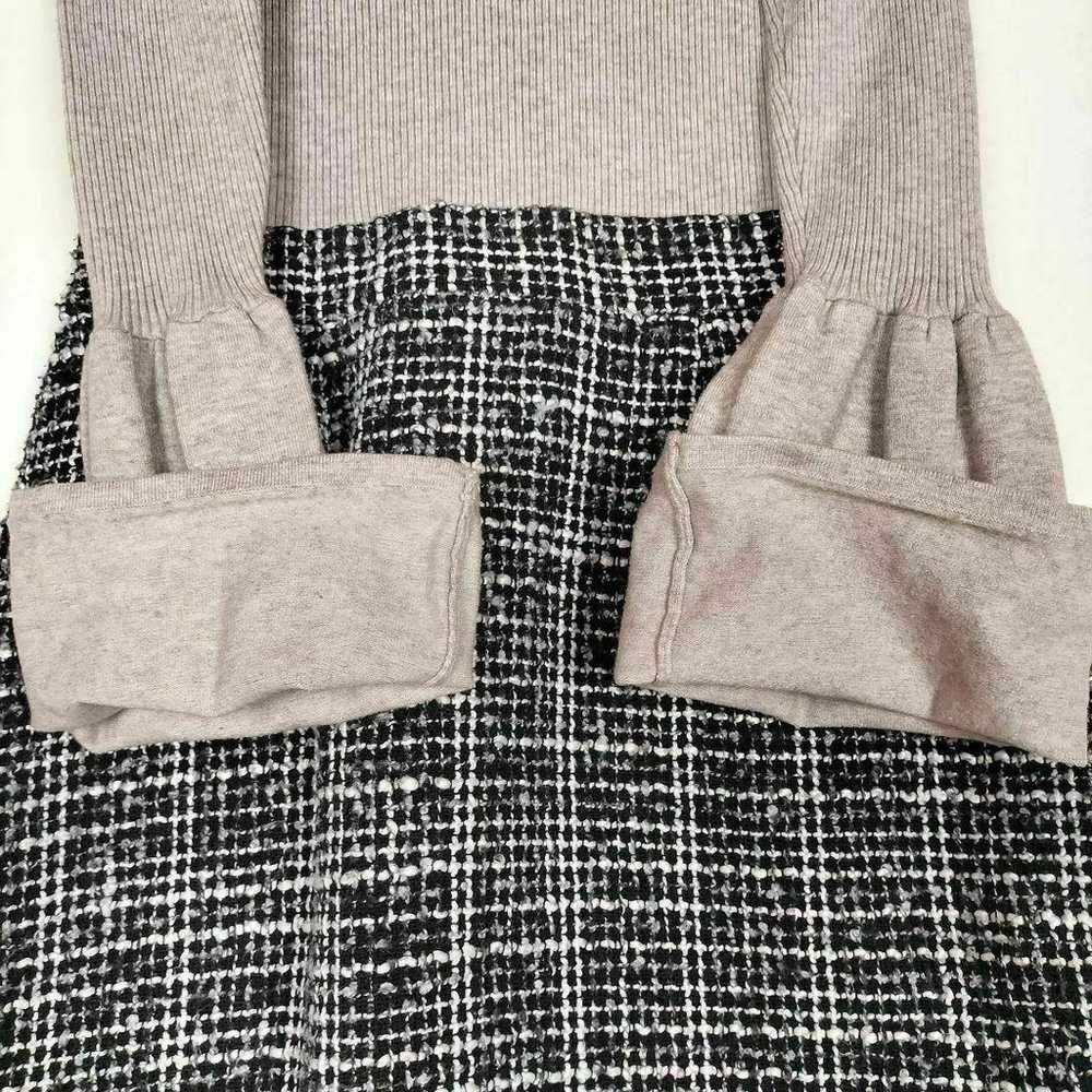 b5007【Rienda】One-piece M Gray Rib Knit Tweed Mixe… - image 6