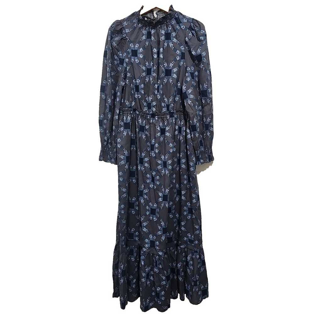 Universal Thread Blue Patchwork Maxi Dress Size M… - image 1