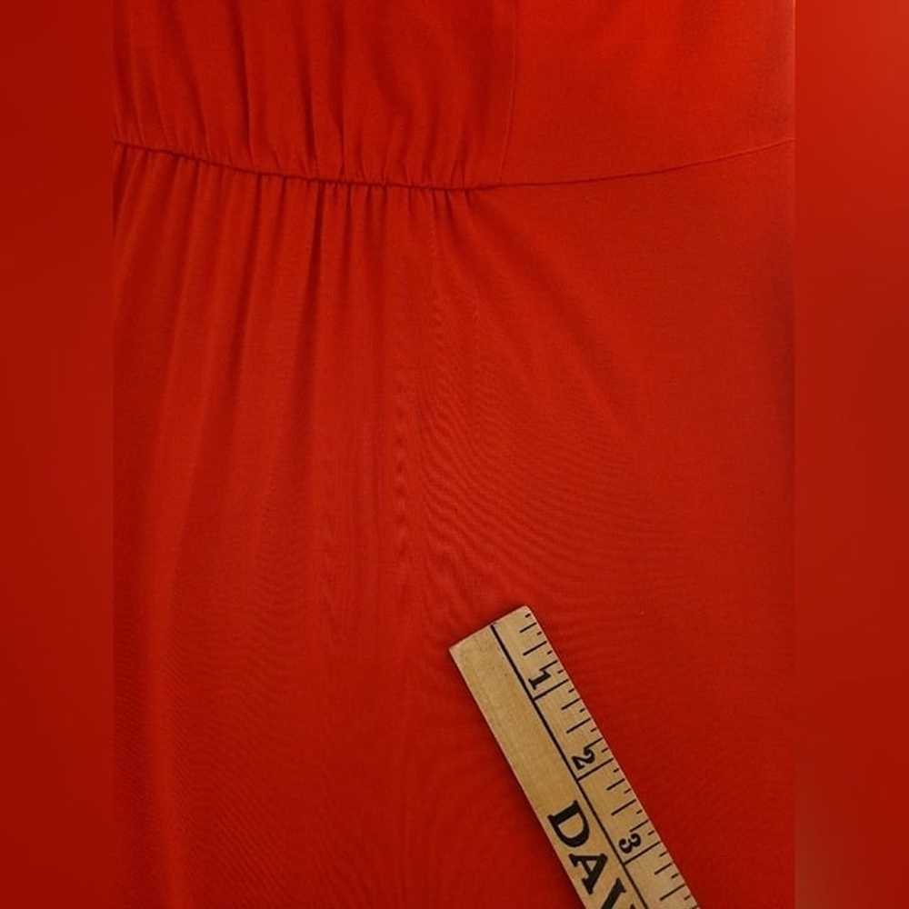 Boden Red Tiered Ruffle Maxi Dress sz 8 - image 10