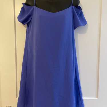 Gianni Bini Womens cold shoulder dress size M blue