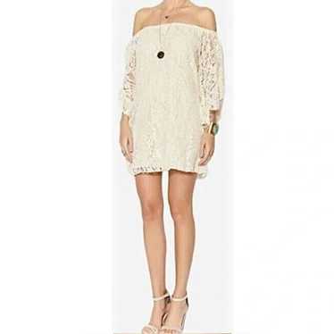 umgee lace off the shoulder dress