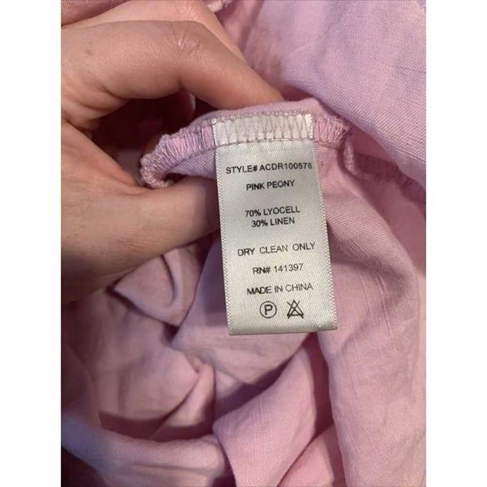 astr the label dress Pink Peony Lyocell Linen Tan… - image 3