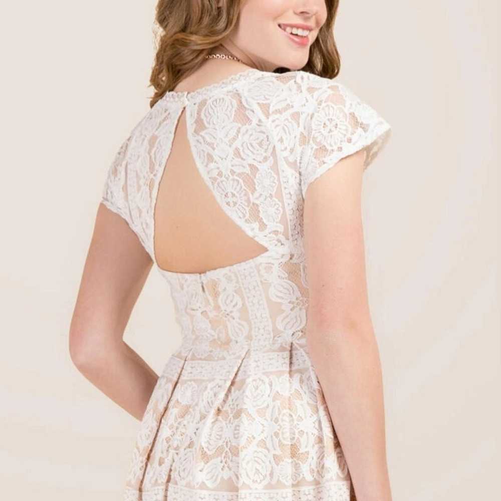 Francesca's Zoey Open Back Off-White Solid Lace A… - image 3