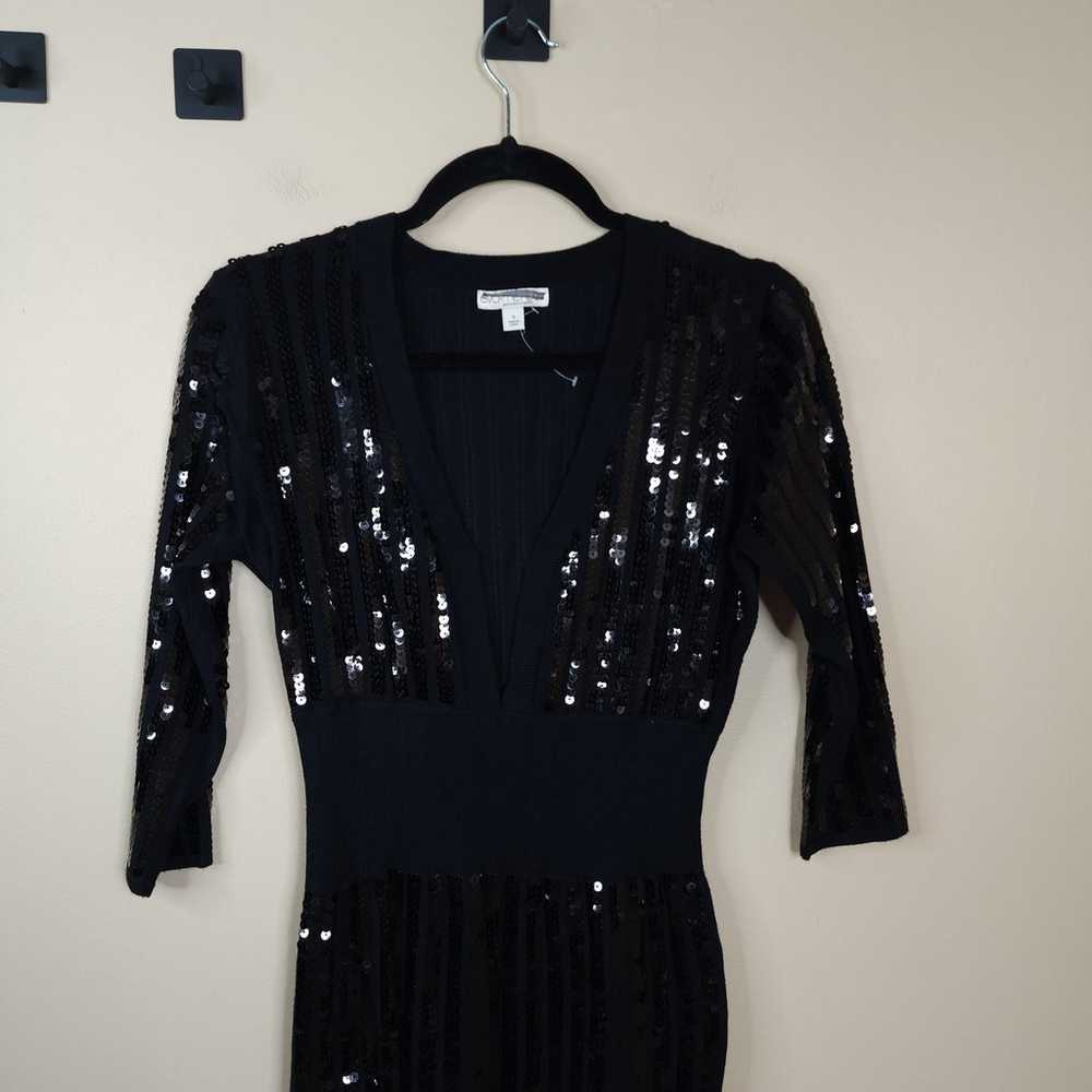 Eva Mendes New York & Company Black Sequin Mini D… - image 2