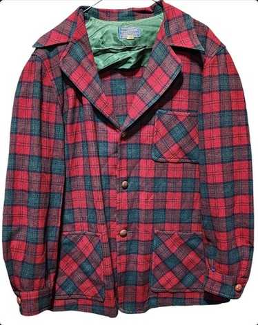 pendleton 50's〜60's Vintage 50s Pendleton Loop Collar Shadow Plaid Wool Button
