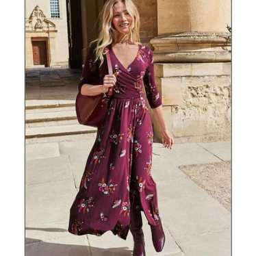 Boden Magenta Country Posh Wrap Dress- Size 10 - image 1