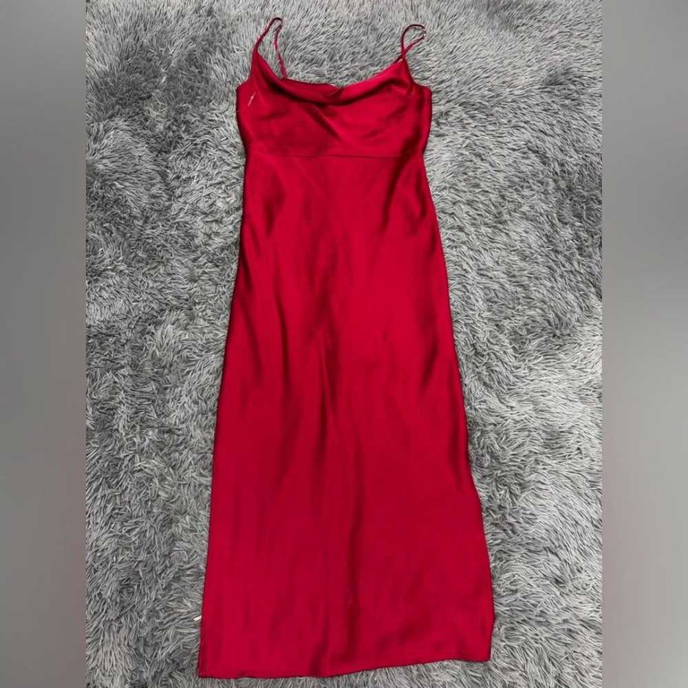 Taylor Red Midi Dress Size 8 - image 1