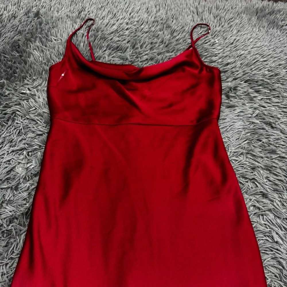 Taylor Red Midi Dress Size 8 - image 3