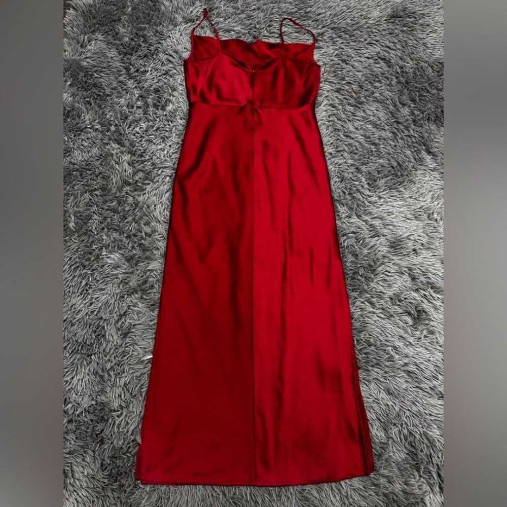 Taylor Red Midi Dress Size 8 - image 9