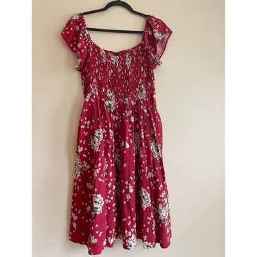 Torrid Red Floral Dress